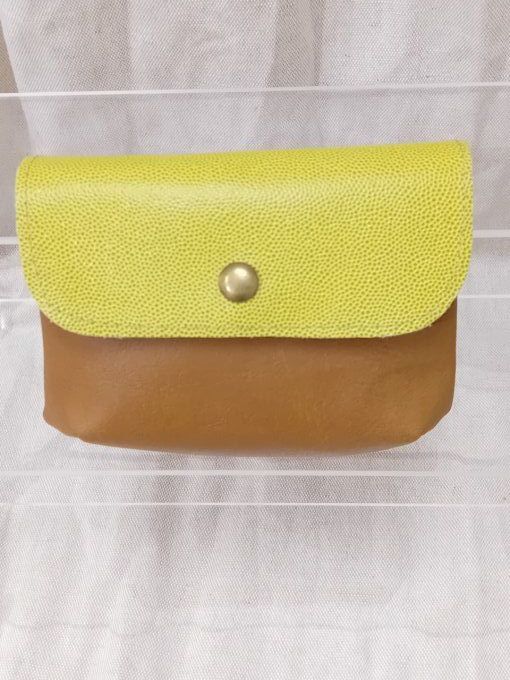 petite pochette rabat vert